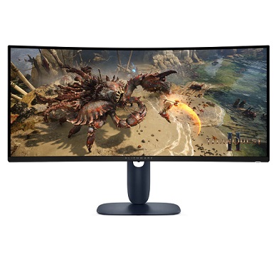 מסך מחשב לגיימרים 34 אינץ' קעור דל Dell AW3425DWM Alienware 34 Gaming Monitor 34 Inch Curved 3440x1440 WQHD 180Hz VA 1ms 2xHDMI DP USB